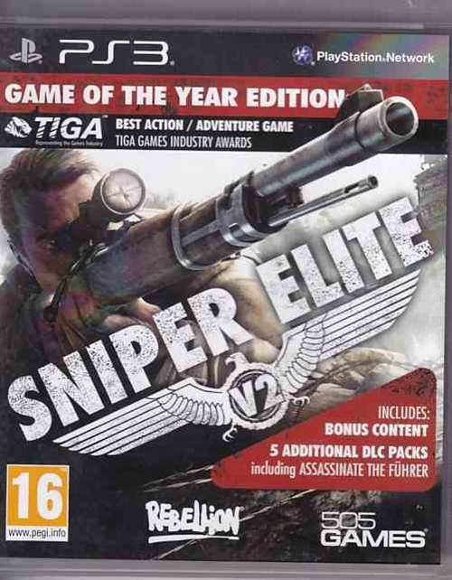 Sniper Elite V2 Game Of The Year Edition -  PS3 (B Grade) (Genbrug)